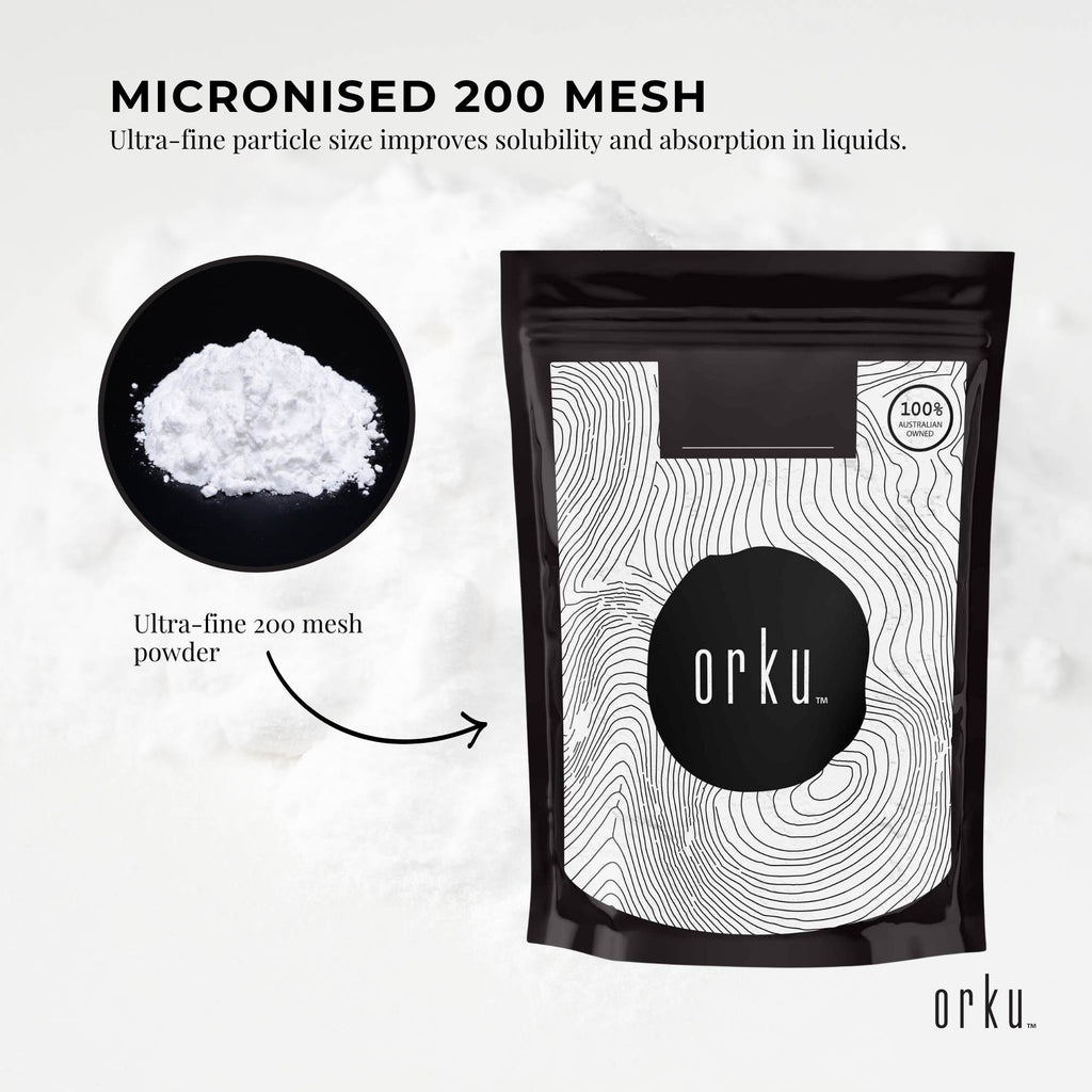 Orku 2Kg Creatine Monohydrate Powder - 200 Mesh Micronised | 99.9% Purity