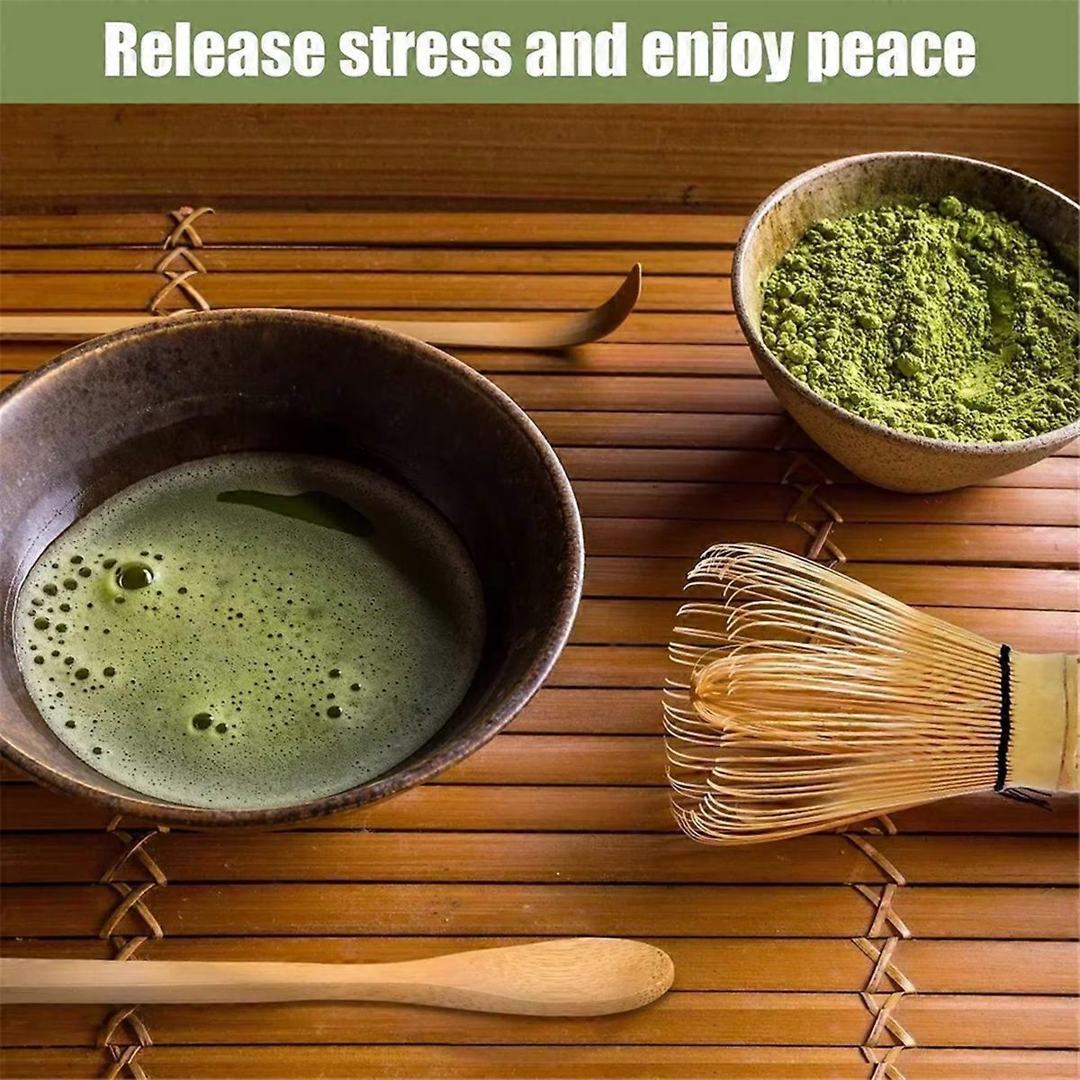 Practical Matcha Whisk Set - 1 Set with Whisk Holder for Matcha Tea Making
