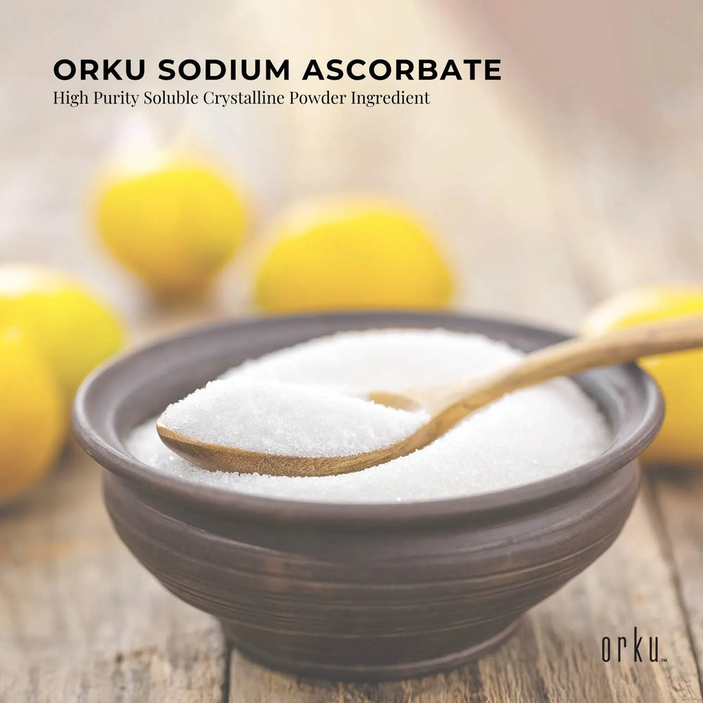 Orku 1.2Kg Sodium Ascorbate Tub - High Purity Soluble Crystalline Powder