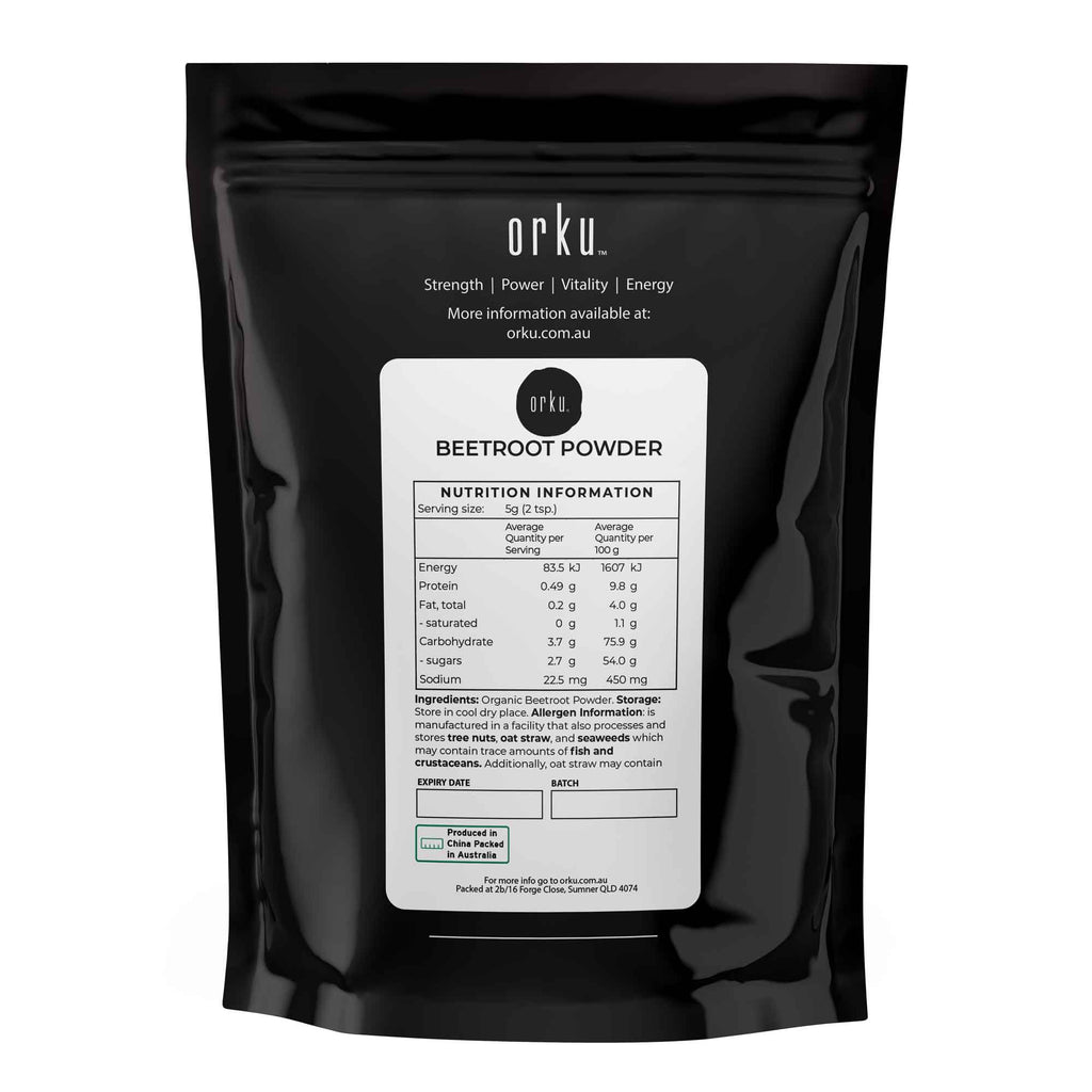 Orku 400g Organic Beetroot Powder - 100% Pure Beet Root Powder - Beta vulgaris
