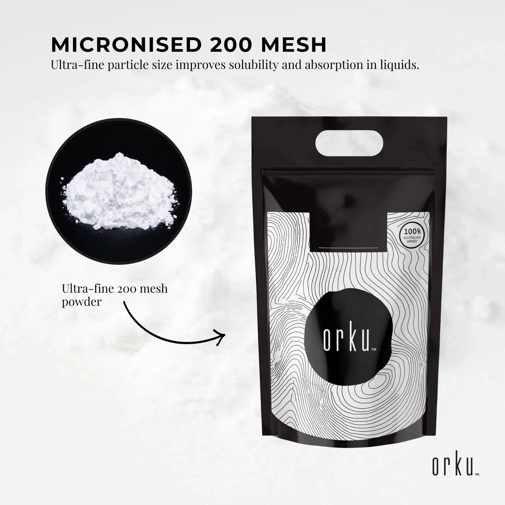 Orku 5Kg Creatine Monohydrate Powder - 200 Mesh Micronised | 99.9% Purity