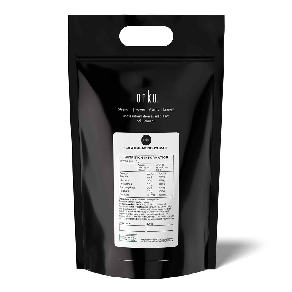 Orku 5Kg Creatine Monohydrate Powder - 200 Mesh Micronised | 99.9% Purity