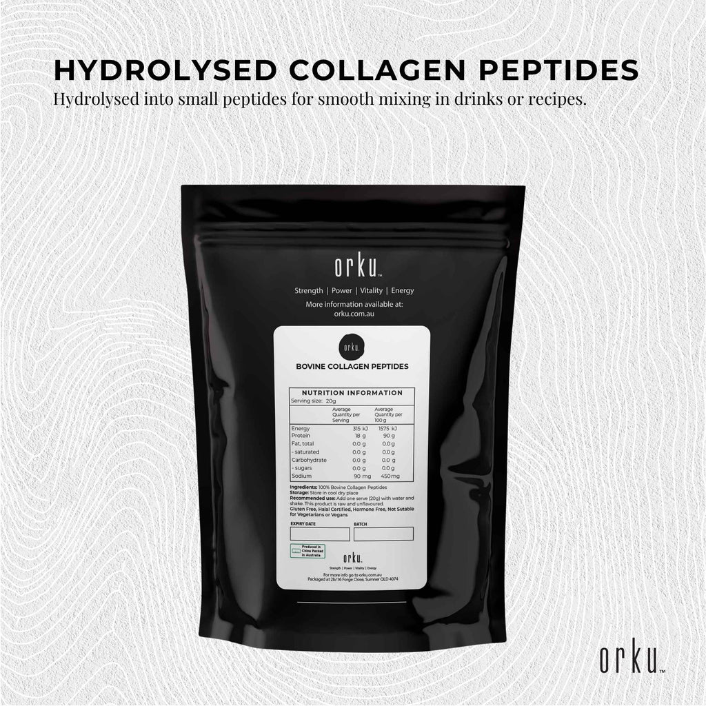 Orku 400g Bovine Collagen Peptides Powder Hydrolysed Protein Unflavoured