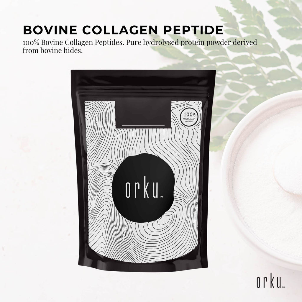 Orku 1Kg Bovine Collagen Peptides Powder Hydrolysed Protein Unflavoured